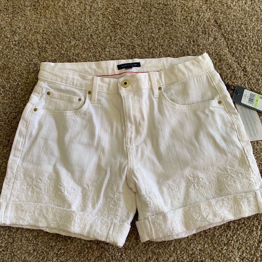 Tommy Hilfiger High Rise White Shorts